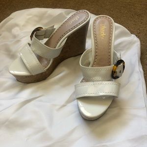 Charles by Charles David White  Wedge Sandals